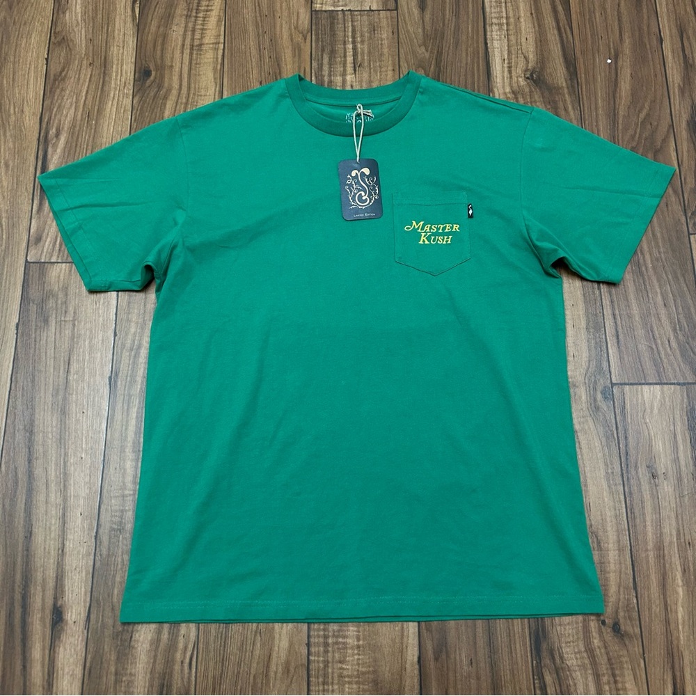 NEW Grassroots California Master Kush Golf Masters  Green T Shirt Men’s Large